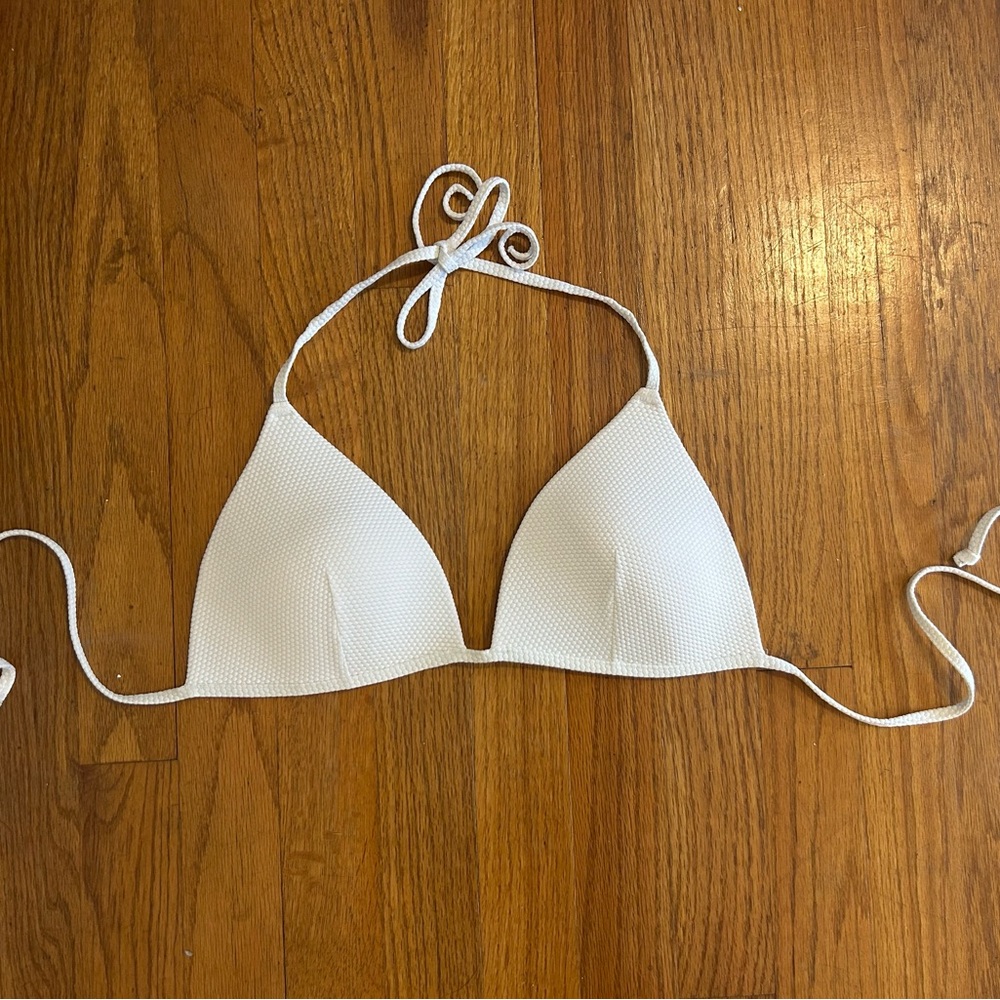 H&M White Bikini Top